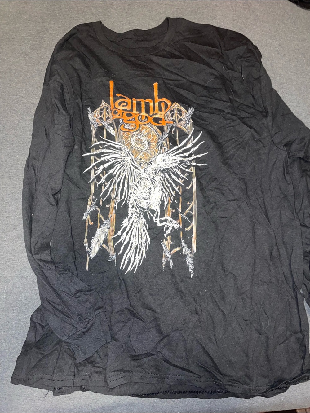 Lamb of god Black Graphic Long-Sleeve Band Tee (size xl)